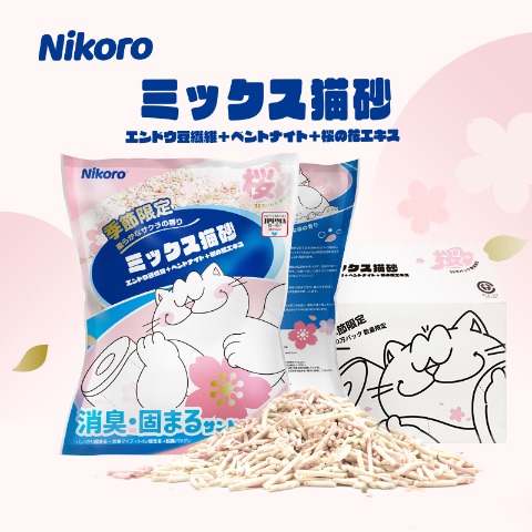 日本 Nikoro 妮可露混合豆腐貓砂 (櫻花味) 批發